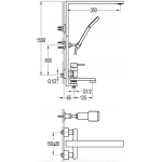 Well Bloom Italy 8166A-D56PB 黑色雨淋花灑套裝 (1550mm高)